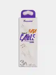 Белый кабель USB / Type-C для быстрой зарядкой