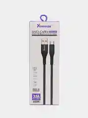 Черный кабель USB / Type-C для быстрой зарядкой
