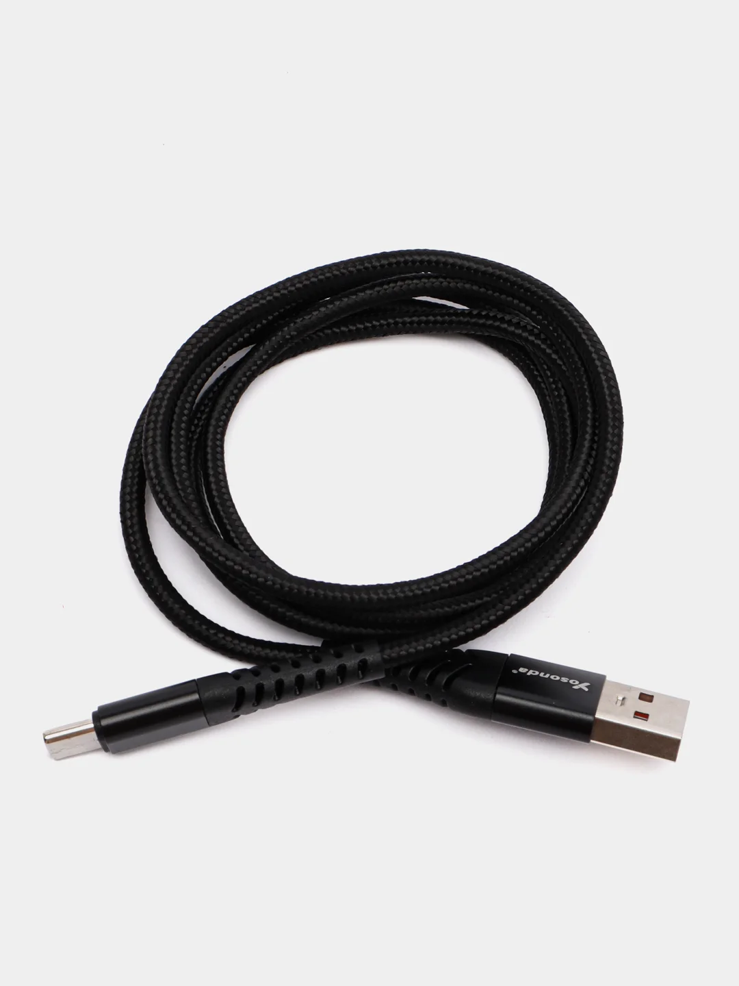 Черный кабель USB / Type-C для быстрой зарядкой