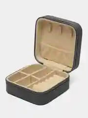 Серый шкатулка для украшений, 10 х 10 х 5 см, на молнии