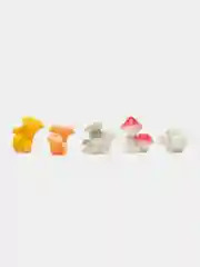 Мини-декор для флорариумов. Набор миниатюрных грибов,  5 шт