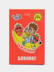 Желтый блокнот А7, 48 листов, в клетку, на склейке, "Влад А4"