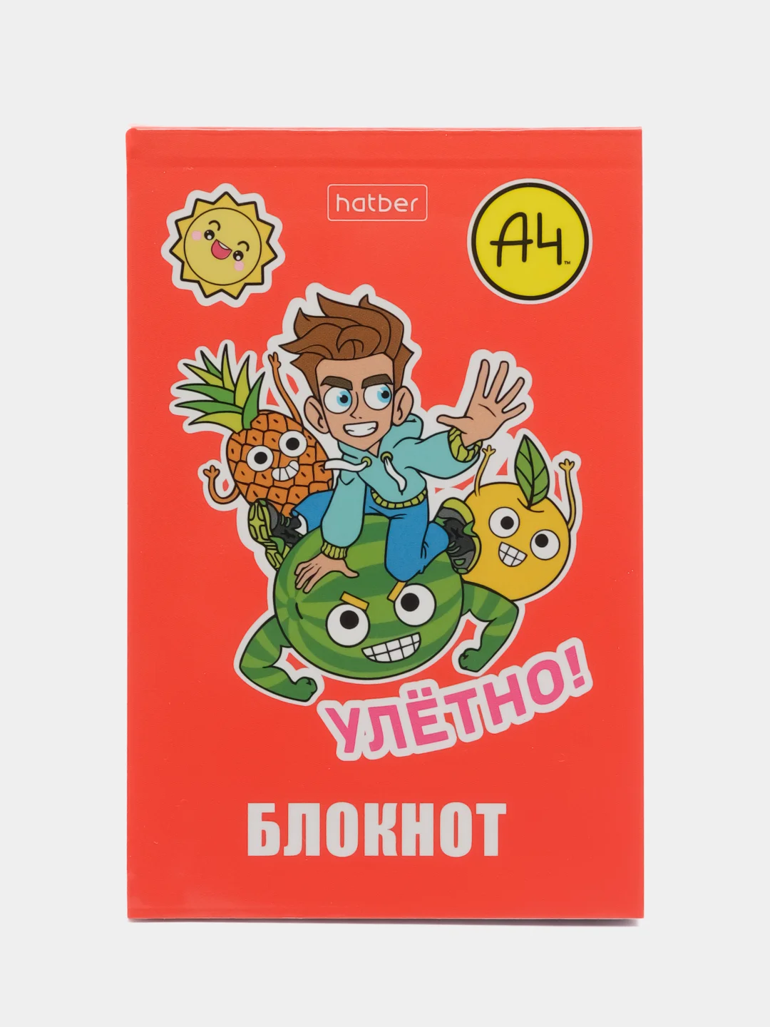 Зеленый блокнот А7, 48 листов, в клетку, на склейке, "Влад А4"