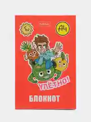 Зеленый блокнот А7, 48 листов, в клетку, на склейке, "Влад А4"