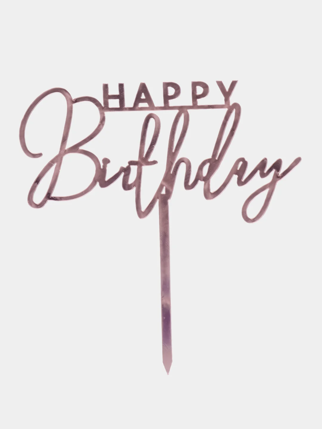 Пудровый топпер "Happy Birthday" для украшения торта