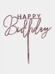 Пудровый топпер "Happy Birthday" для украшения торта
