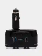 Разветвитель прикуривателя на 2 розетки 2 USB 3A