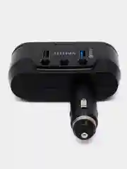 Разветвитель прикуривателя на 2 розетки 2 USB 3A