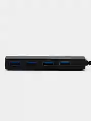 Черный переходник Type-C HUB. Адаптер на 4 порта USB 2.0 HUB KY 163. Концентратор универсальный