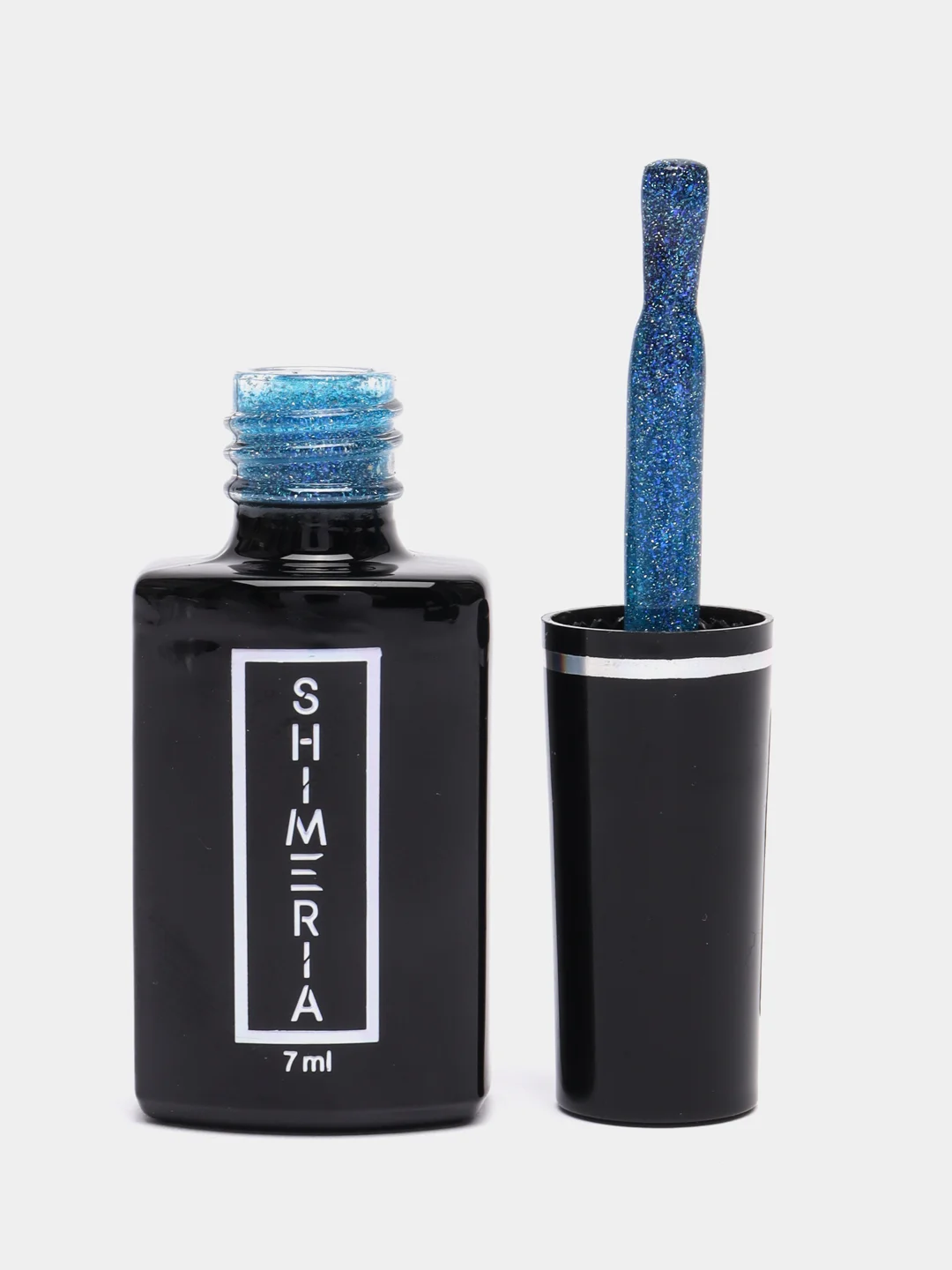 Синий гель лак для ногтей светоотражающий SHIMERIA DIAMOND, 7мл