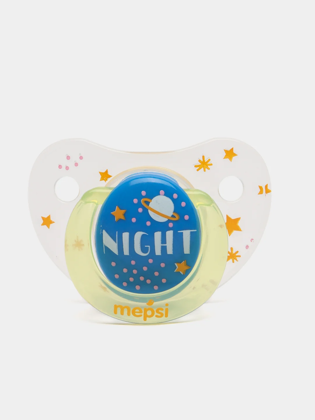 Соска-пустышка латексная MEPSI ортодонтическая, 6+ мес.,"Night"