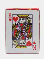 Красный игральные мини карты дорожные, сувенир 1,5х1 см и 3,2х4,2 см