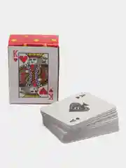 Красный игральные мини карты дорожные, сувенир 1,5х1 см и 3,2х4,2 см