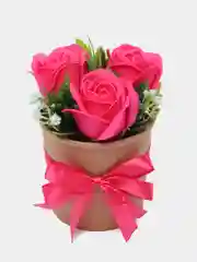 Вишнёвый букет из мыльных роз , подарочный набор на Новый год, букет из мыльных цветов
