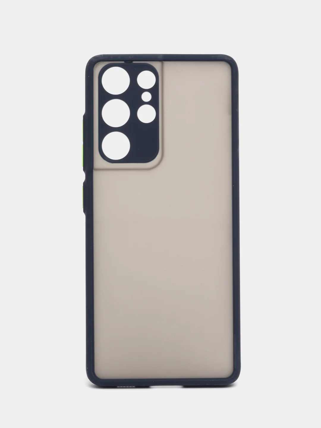 Синий чехол Samsung Galaxy S21 Ultra, Самсунг Галакси С21 Ультра, матовый, с цветными кнопками