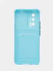 Ледяной чехол для Xiaomi POCO F5 Pro (Поко Ф5 Про), с карманом для карт, прозрачный