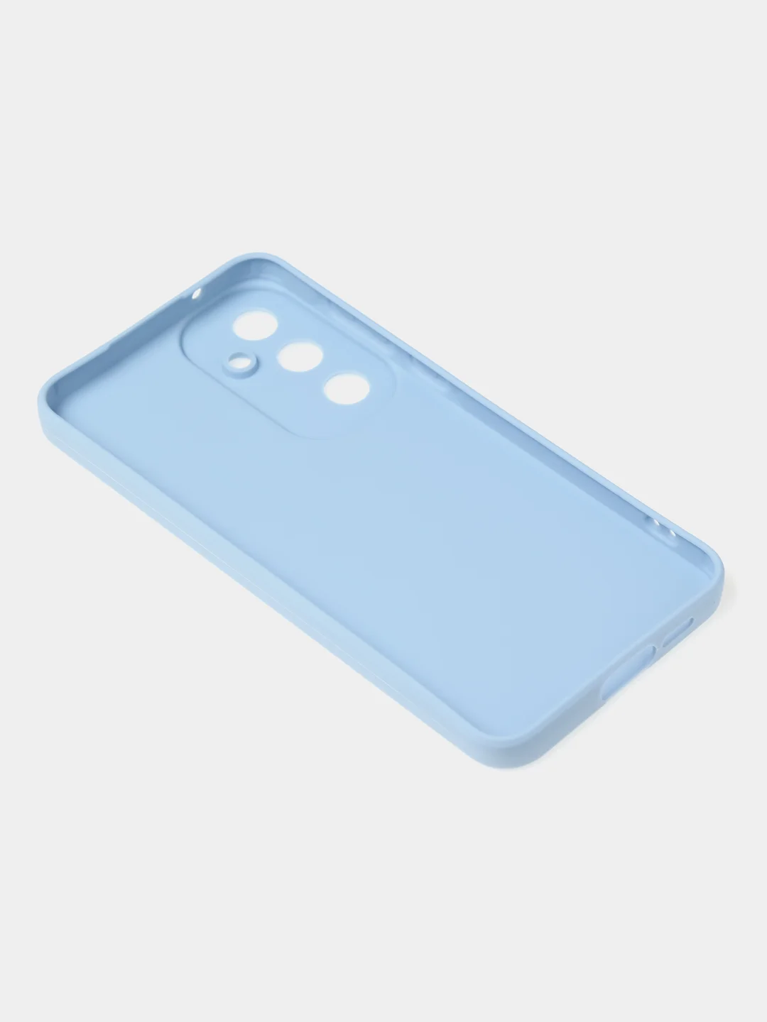 Голубой чехол для Samsung A55 книжка из кожи, накладка (бампер)