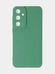 Зеленый чехол для Samsung A55 книжка из кожи, накладка (бампер)