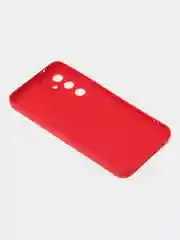 Красный чехол для Samsung A55 книжка из кожи, накладка (бампер)