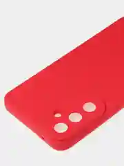Красный чехол для Samsung A55 книжка из кожи, накладка (бампер)