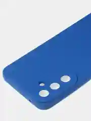Синий чехол для Samsung A55 книжка из кожи, накладка (бампер)