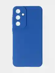 Синий чехол для Samsung A55 книжка из кожи, накладка (бампер)