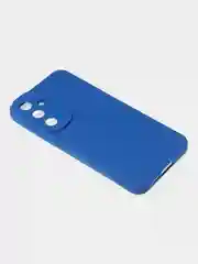 Синий чехол для Samsung A55 книжка из кожи, накладка (бампер)