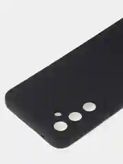 Черный чехол для Samsung A55 книжка из кожи, накладка (бампер)
