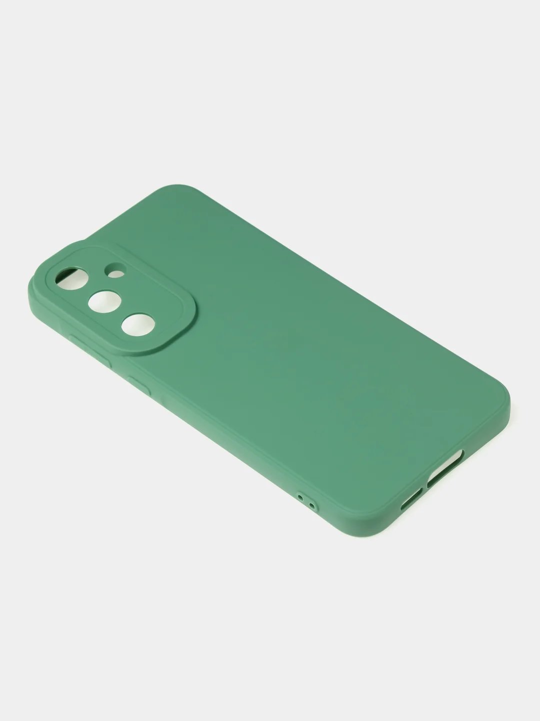 Зеленый чехол для Samsung A55 книжка из кожи, накладка (бампер)
