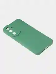 Зеленый чехол для Samsung A55 книжка из кожи, накладка (бампер)