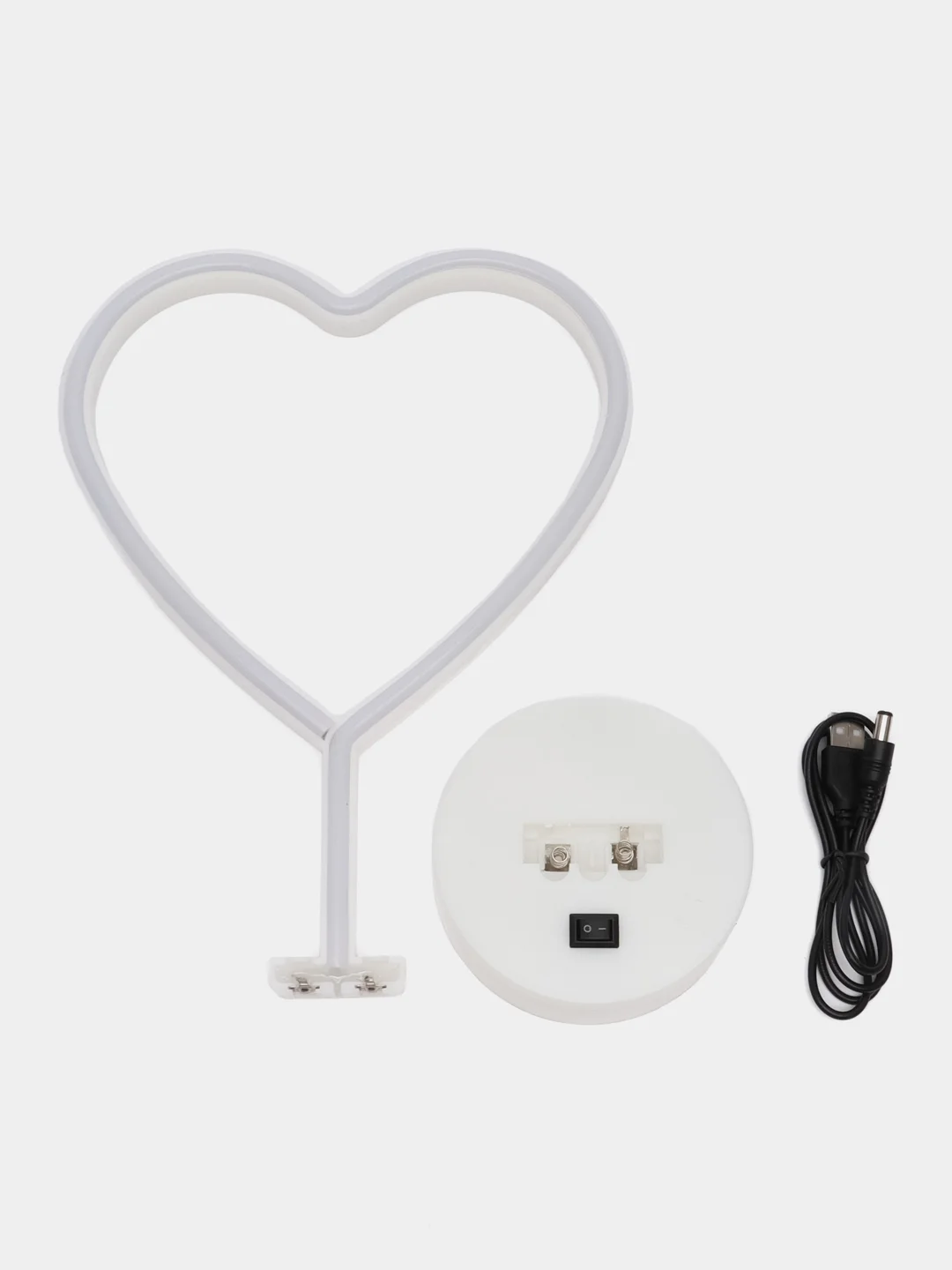 Аметистовый светильник неоновый (USB в комплекте)