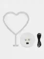 Аметистовый светильник неоновый (USB в комплекте)