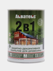 Акватекс 2 в 1, пропитка по дереву, цвет Венге, 0,8 л
