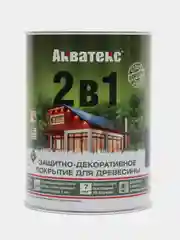 Акватекс 2 в 1, пропитка по дереву, цвет Венге, 0,8 л