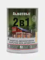 Акватекс 2 в 1, пропитка по дереву, цвет Сосна, 0,8 л