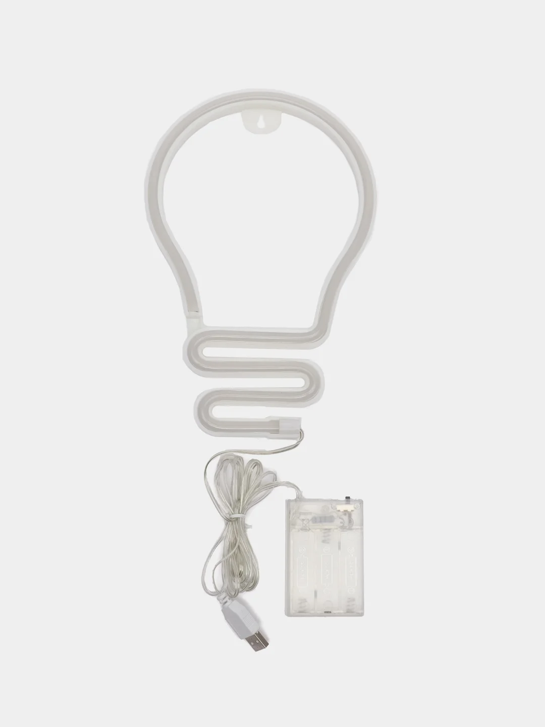 Белый светильник неоновый (USB в комплекте)