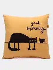 Желтый подушка декоративная МАТЕХ MEOW. GOOD MORNING 35*35 см