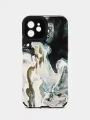 Угольный чехол для айфон (iPhone) 11 12 13 14 15 16 Pro Max, 7 8 Plus, X / XS / XR, силиконовый