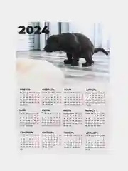 Белый календарь 2024,Календарь с приколом,Прикольный календарь,Календарь А4,Календарь