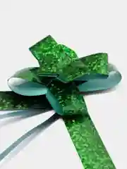 Зеленый бант для оформления подарка, микс