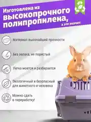 Пластиковая сумка-переноска для перевозки кошек, собак мелких пород и грызунов