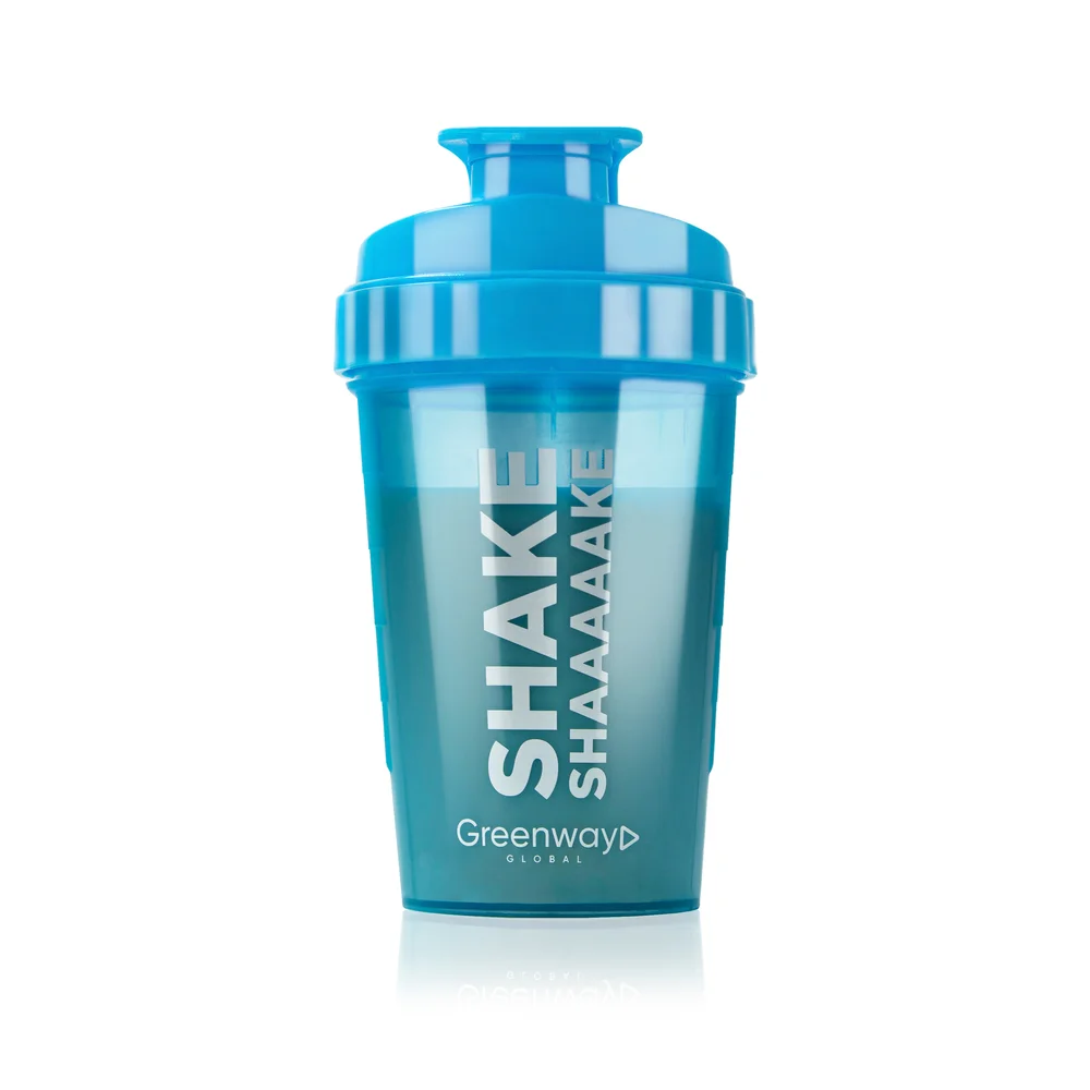 Голубой шейкер для удобного смешивания коктейлей SHAKE