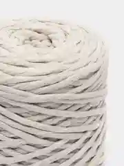Серый шнур для рукоделия и макраме, 80% хлопок, 100 м, 4 мм, цвет лён, светло-серый