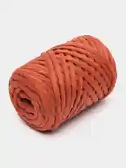 Медный шнур для макраме, 80% хлопок, 50 м/ 3 мм/ Морковный/ Нитки для плетения панно