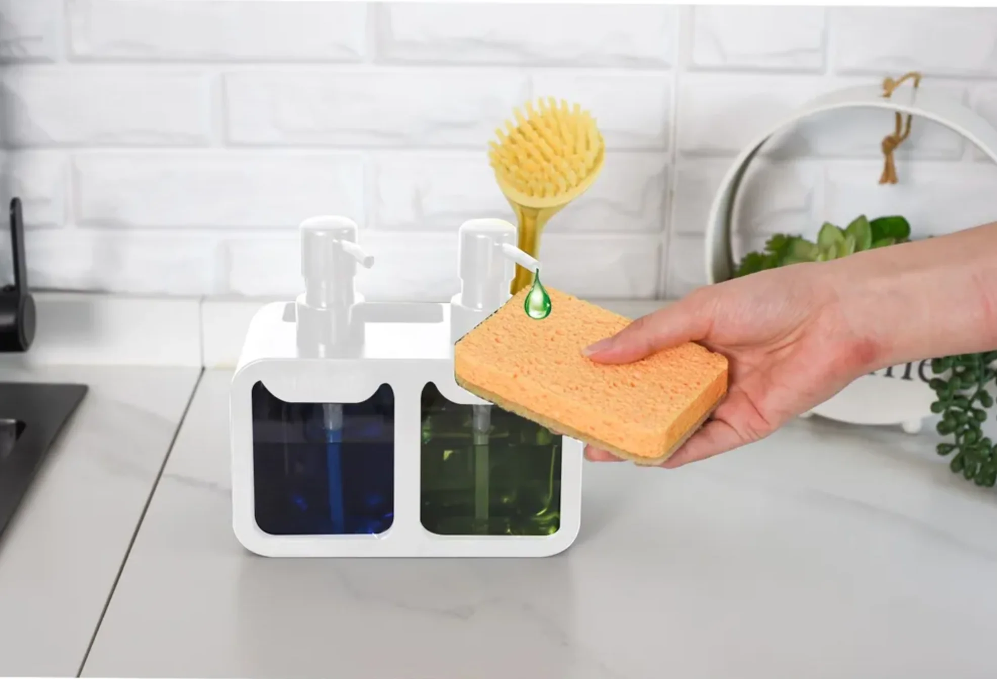 De.home диспенсер двойной для кухни, 2 х 350 мл