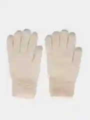 Слоновая кость перчатки женские, двухслойные, зимние, экомех
