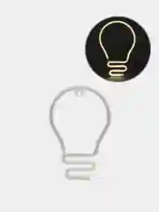 Белый светильник неоновый (USB в комплекте)