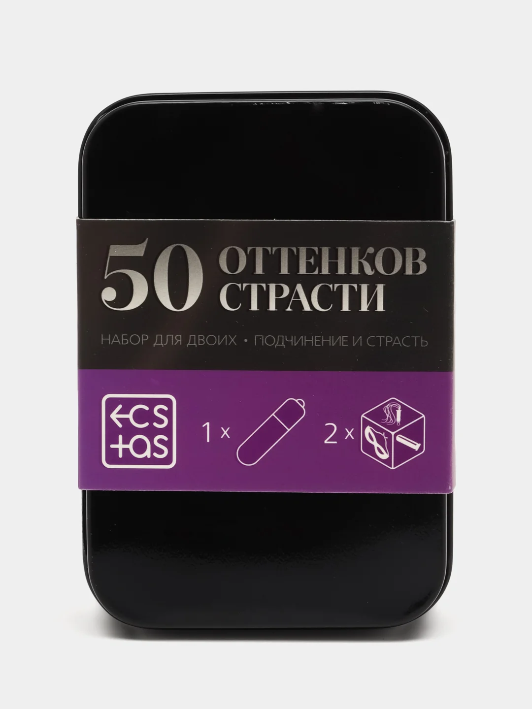 Набор «50 оттенков страсти. Подчинение и страсть»: 2 неон кубика, вибропуля