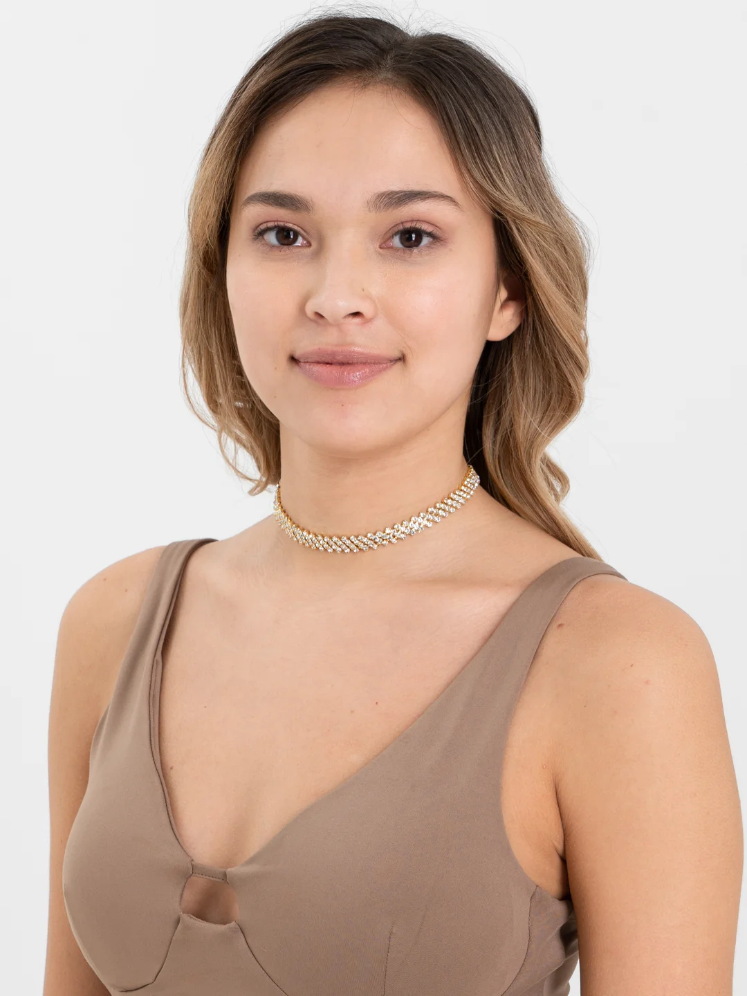 Золотой чокер Labret, со стразами в цветах, черный, серебристый, золотистый