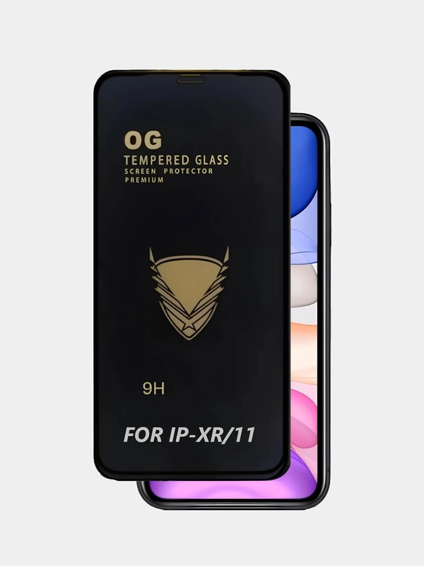 Защитное стекло для iPhone (Айфон) XR/11 Premium OG, с полной проклейкой, олеофобное